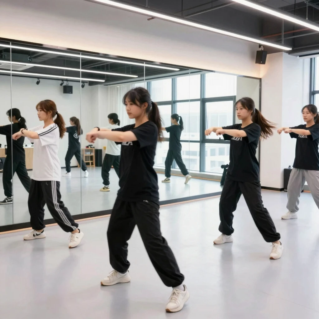 Kelas latihan di studio Hanlim.